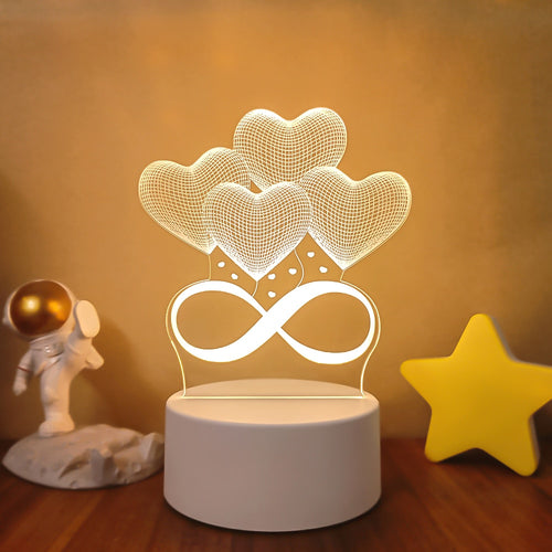 Acrylique Lampe Coeur