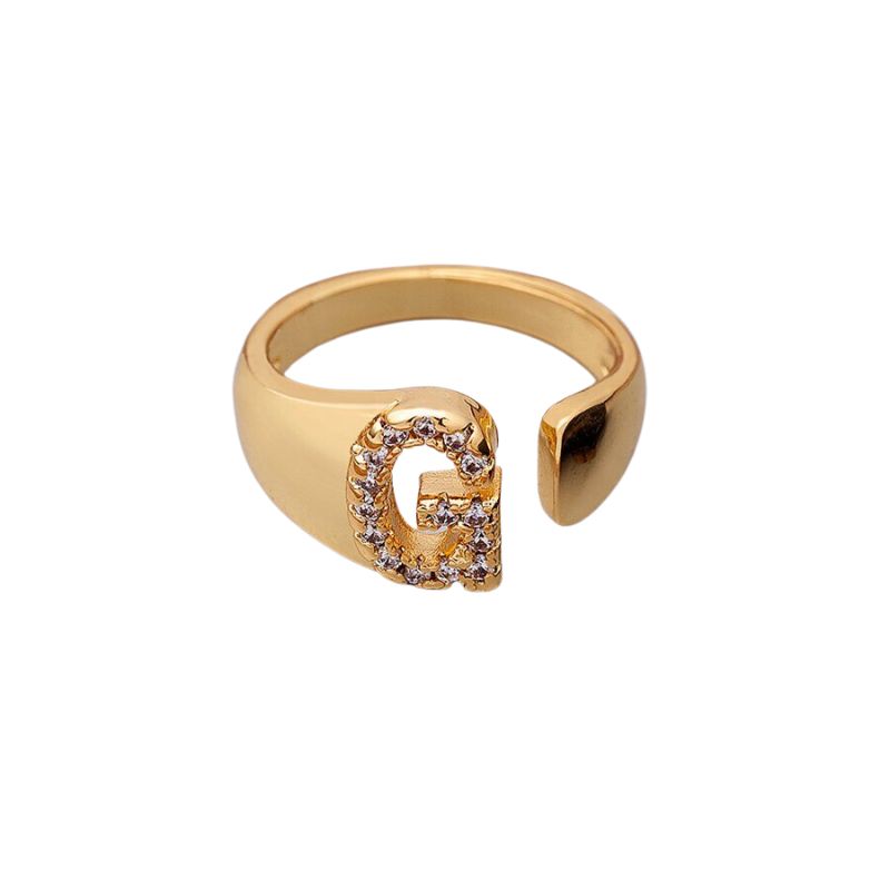 Bague Bijoux Lettre Coeur Amour