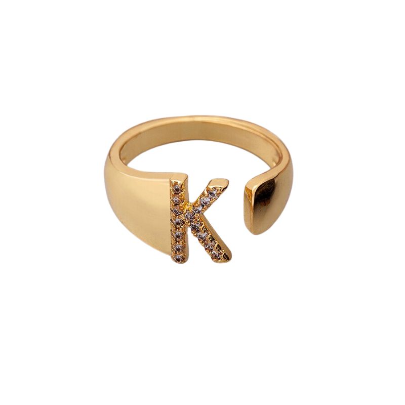 Bague Bijoux Lettre k