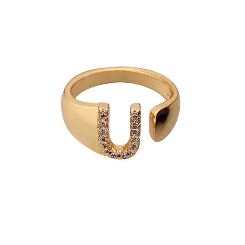 Bague Bijoux Lettre u