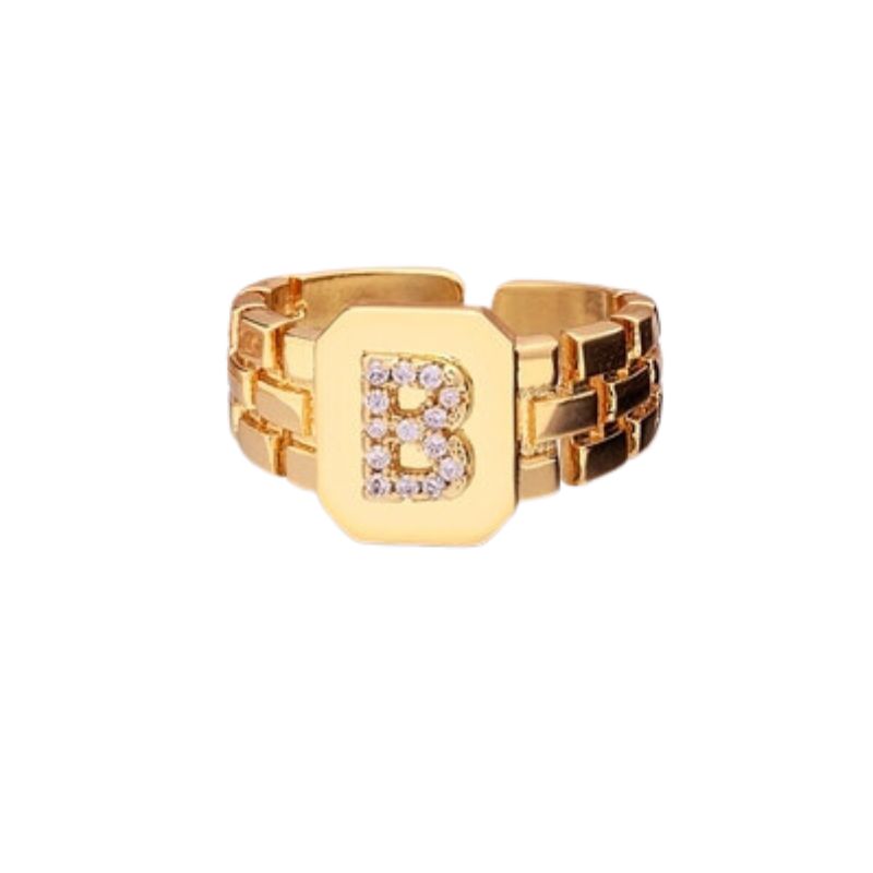 Bague Chevalière Homme Lettre b