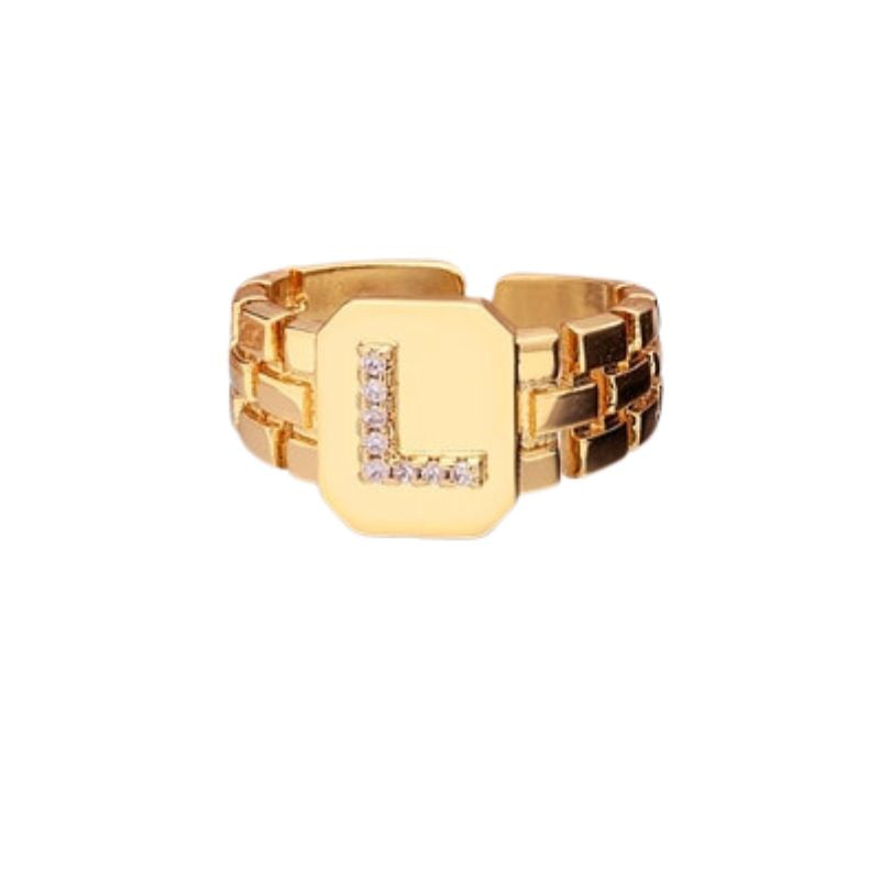 Bague Chevalière Homme Lettre l