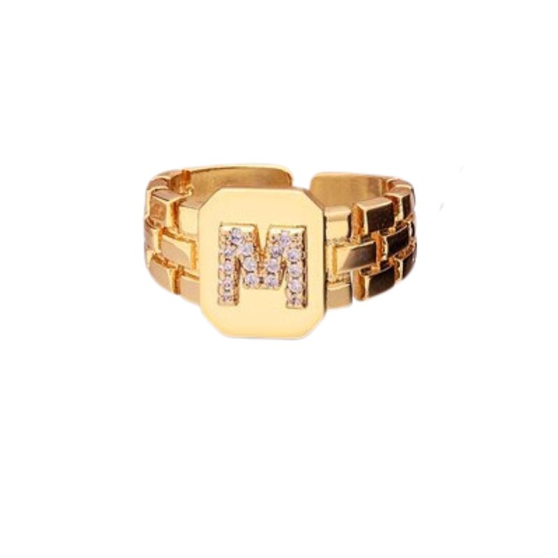 Bague Chevalière Homme Lettre m