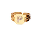 Bague Chevalière Homme Lettre p