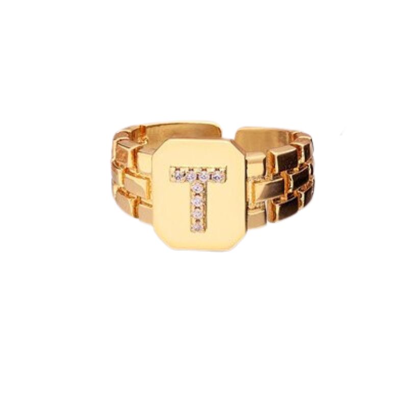 Bague Chevalière Homme Lettre t