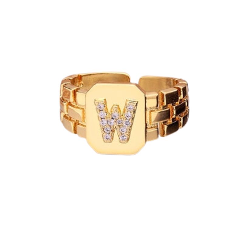Bague Chevalière Homme Lettre w