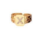 Bague Chevalière Homme Lettre x