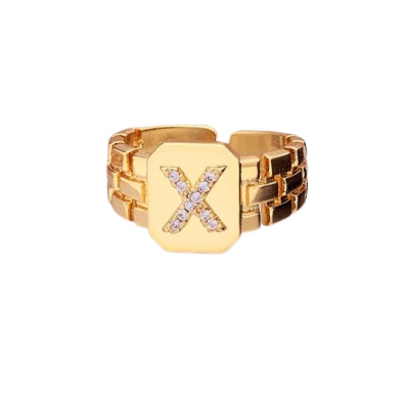 Bague Chevalière Homme Lettre x
