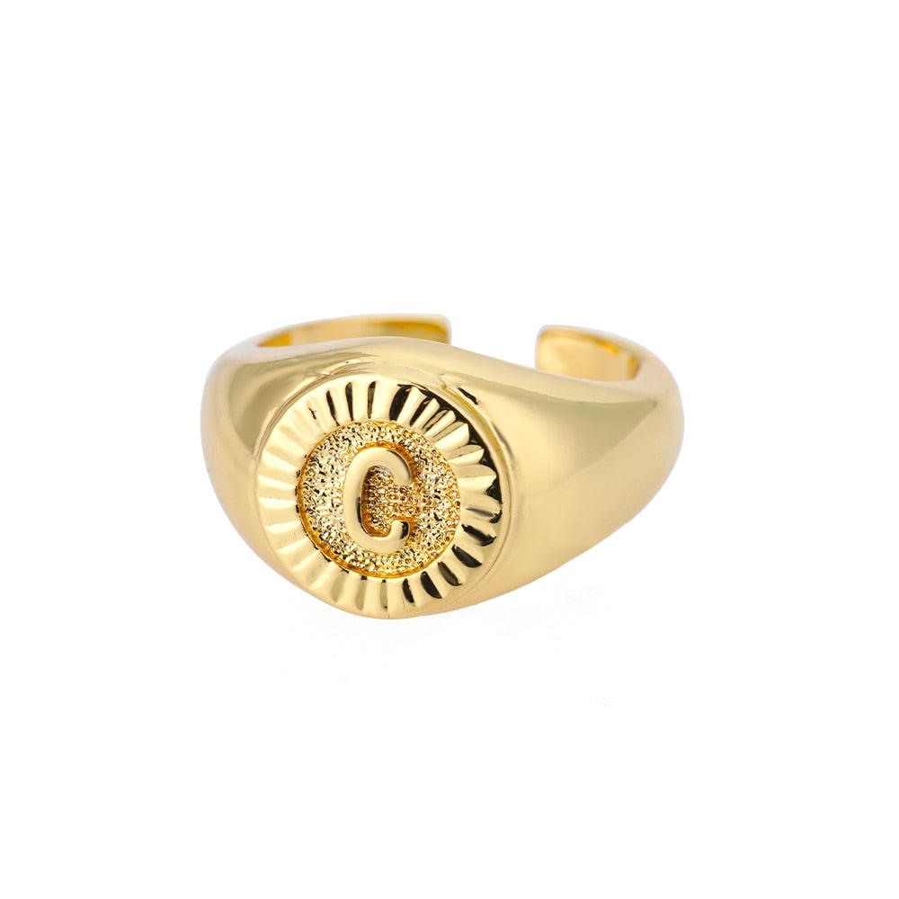Bague Chevalière Initiale c