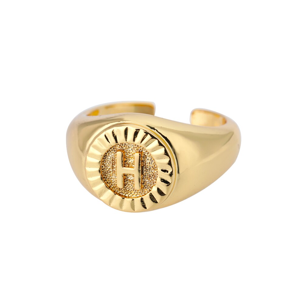 Bague Chevalière Initiale h