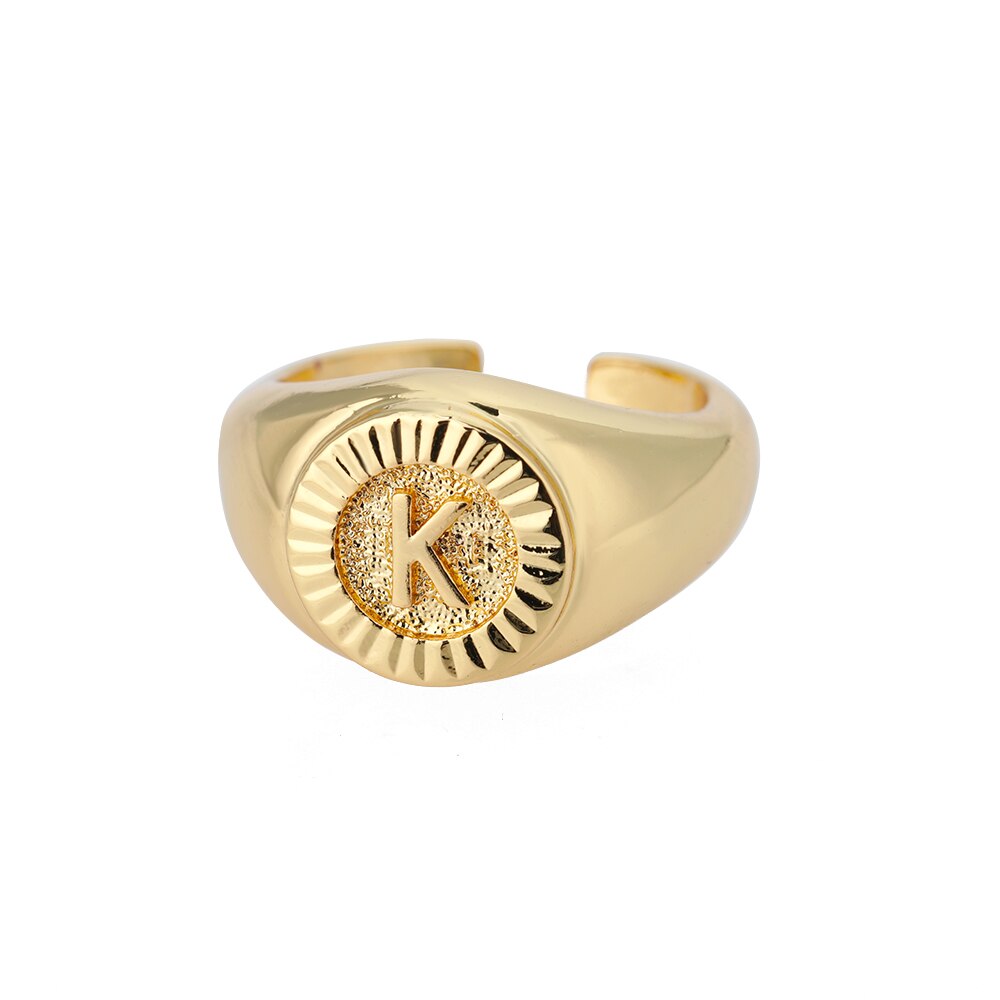 Bague Chevalière Initiale k