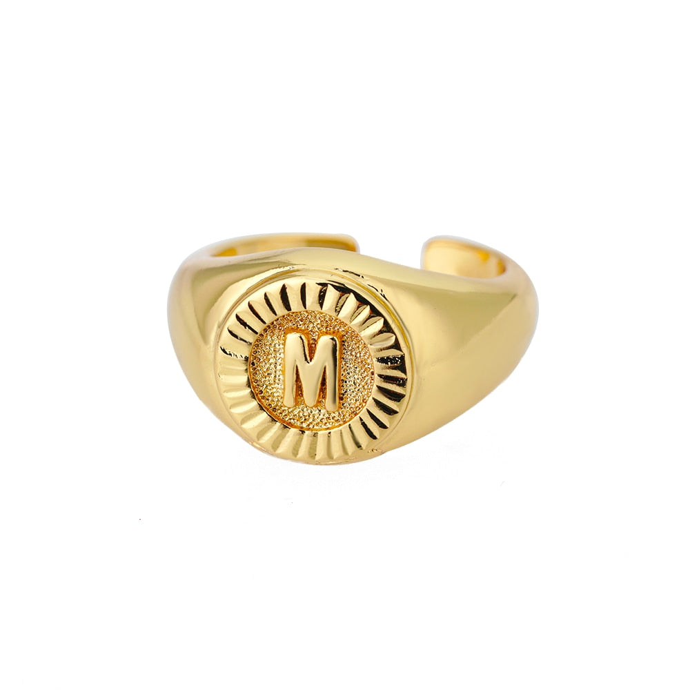 Bague Chevalière Initiale m