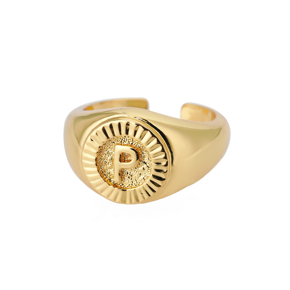 Bague Chevalière Initiale p