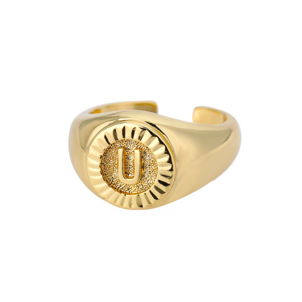 Bague Chevalière Initiale u