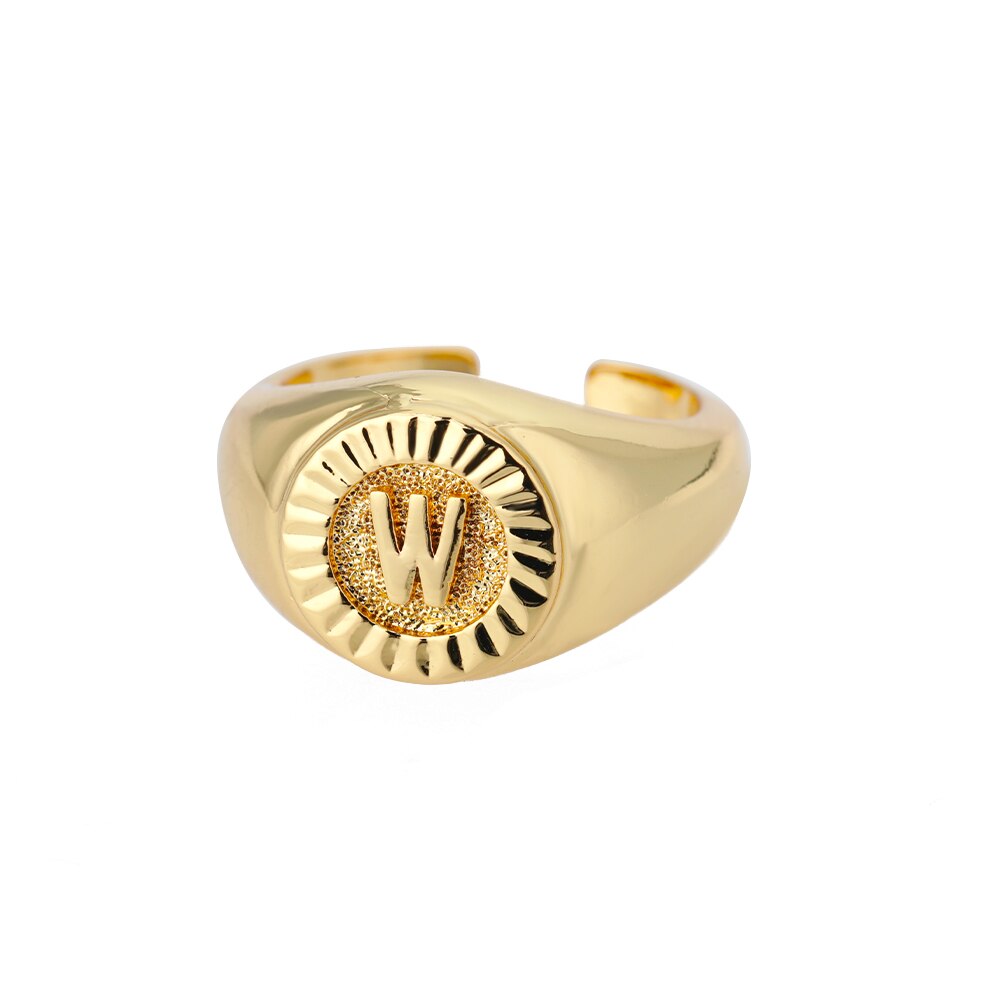 Bague Chevalière Initiale w