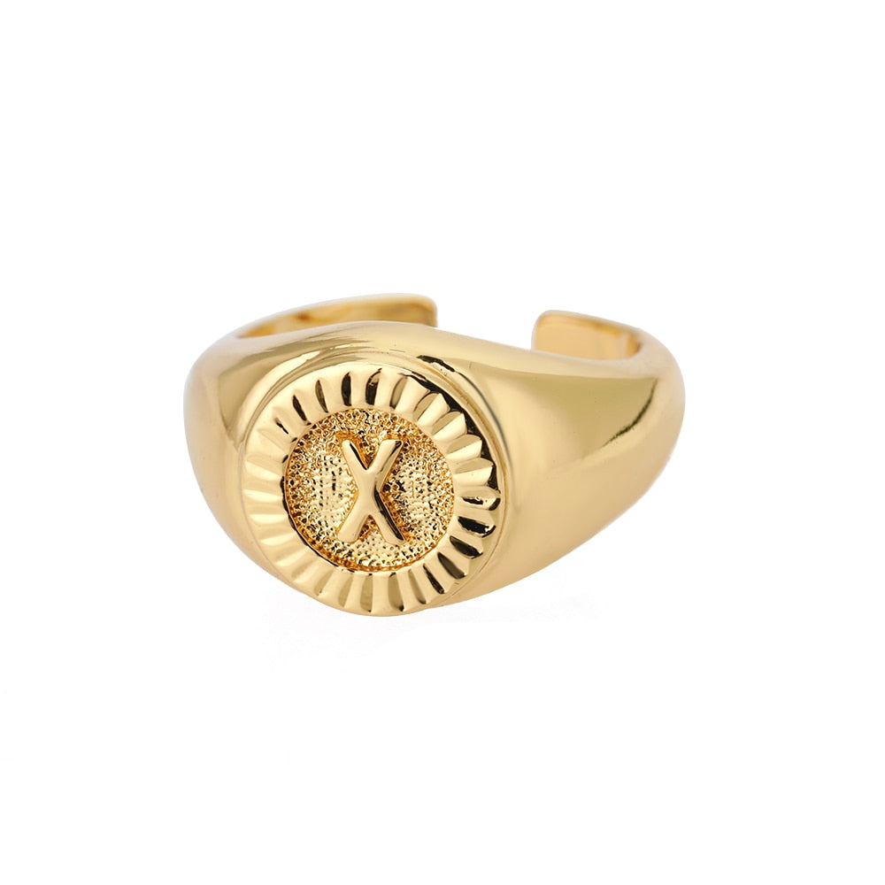 Bague Chevalière Initiale x
