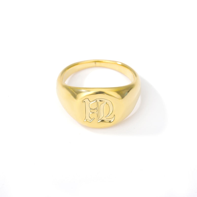 bague initiale or u