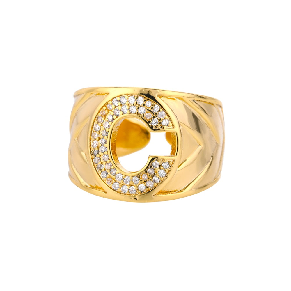 Bague Lettre Alphabet c