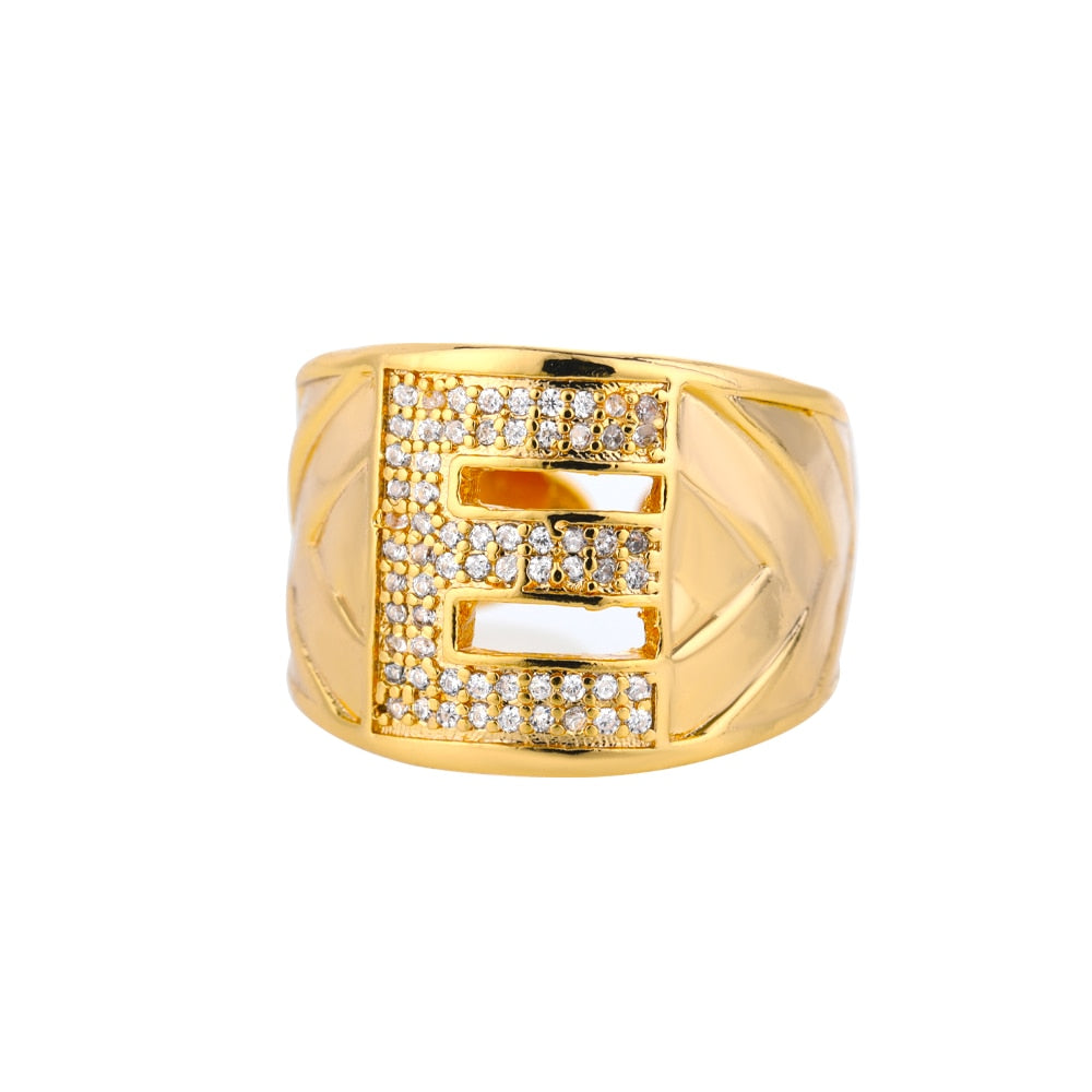 Bague Lettre Alphabet e