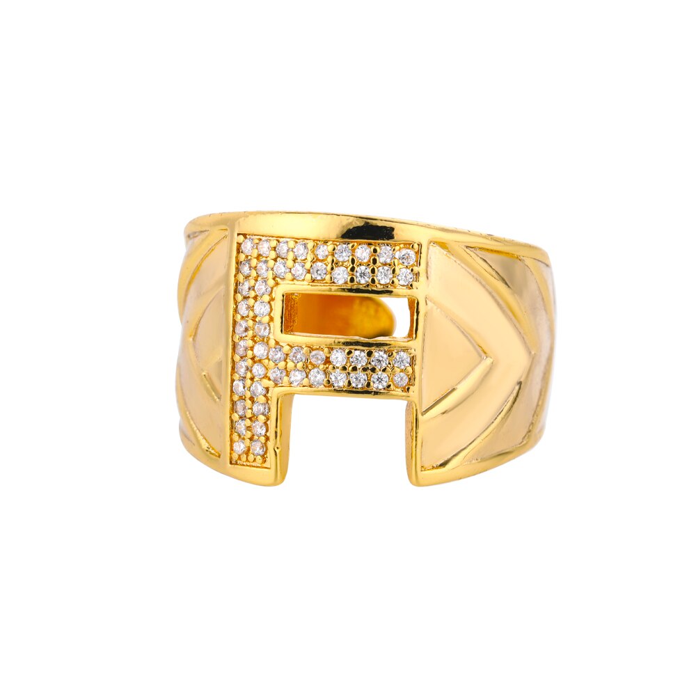 Bague Lettre Alphabet f