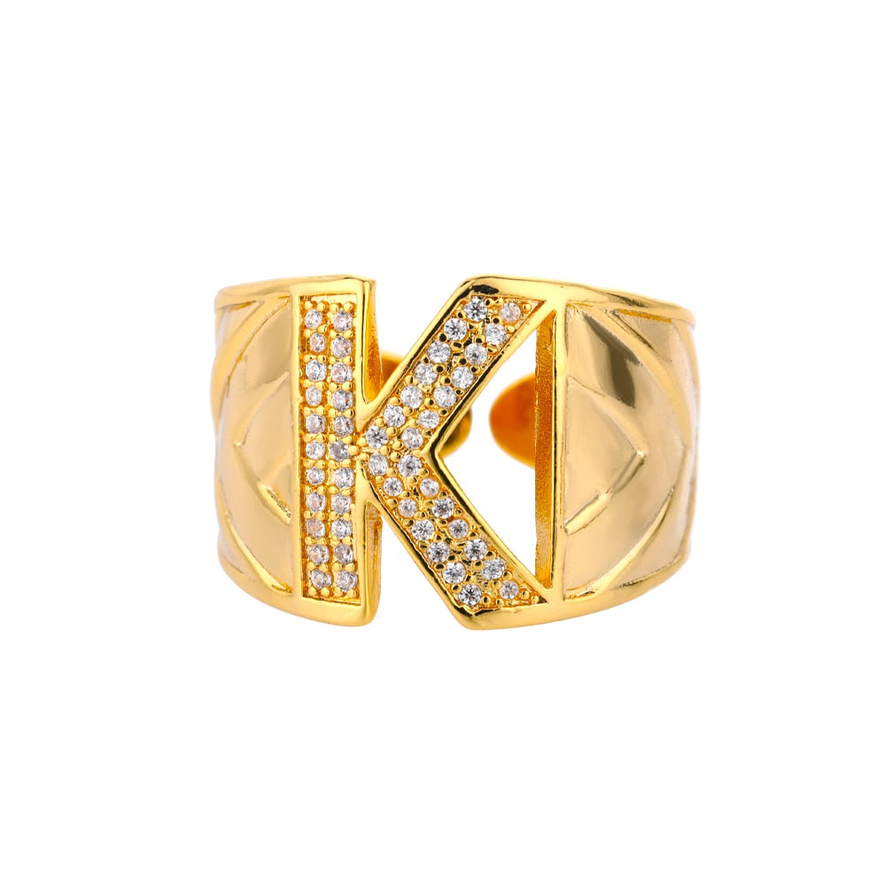 Bague Lettre Alphabet k