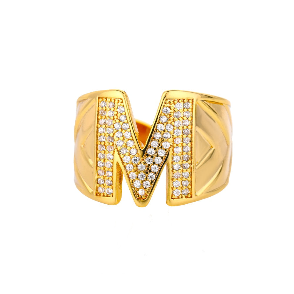 Bague Lettre Alphabet m