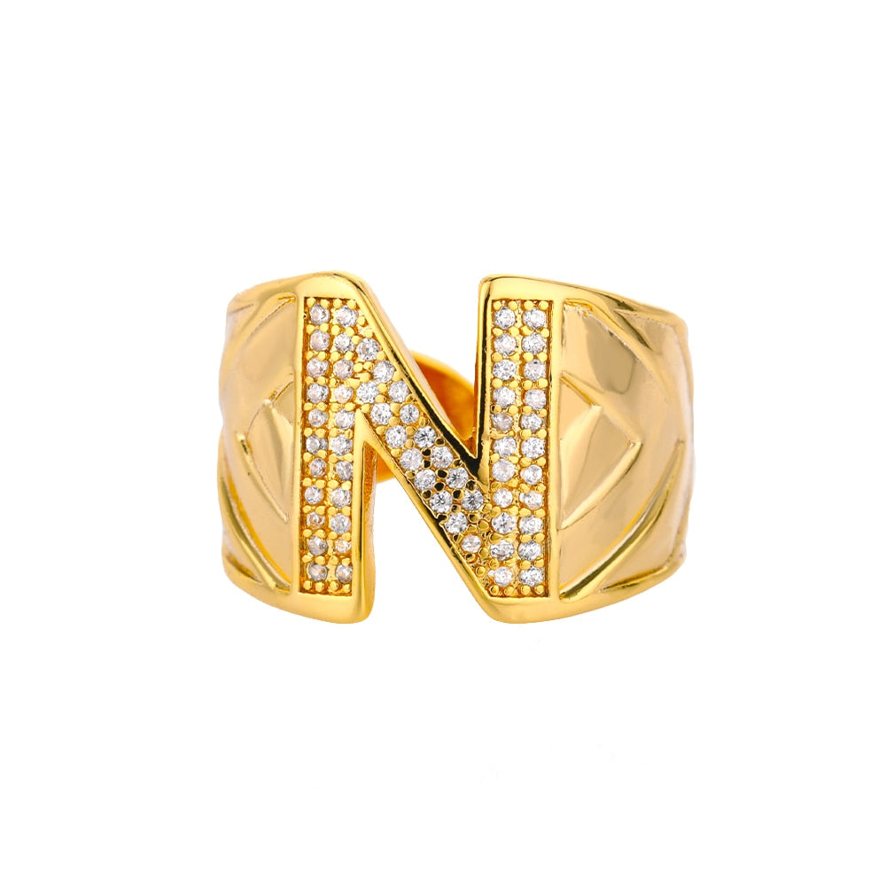 Bague Lettre Alphabet n