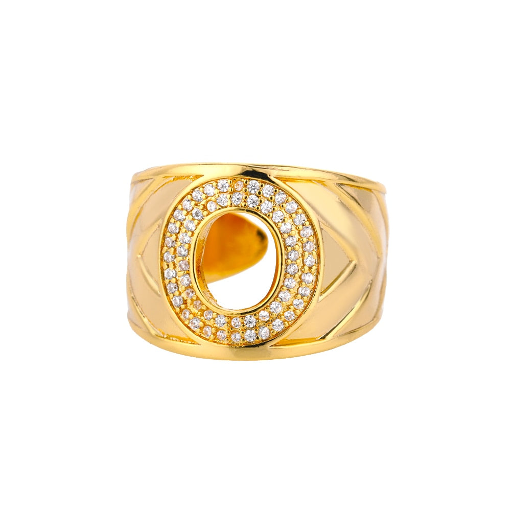 Bague Lettre Alphabet o