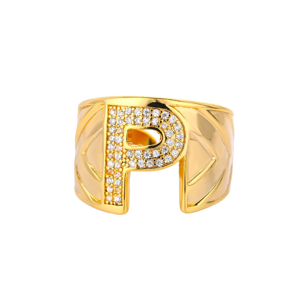 Bague Lettre Alphabet p
