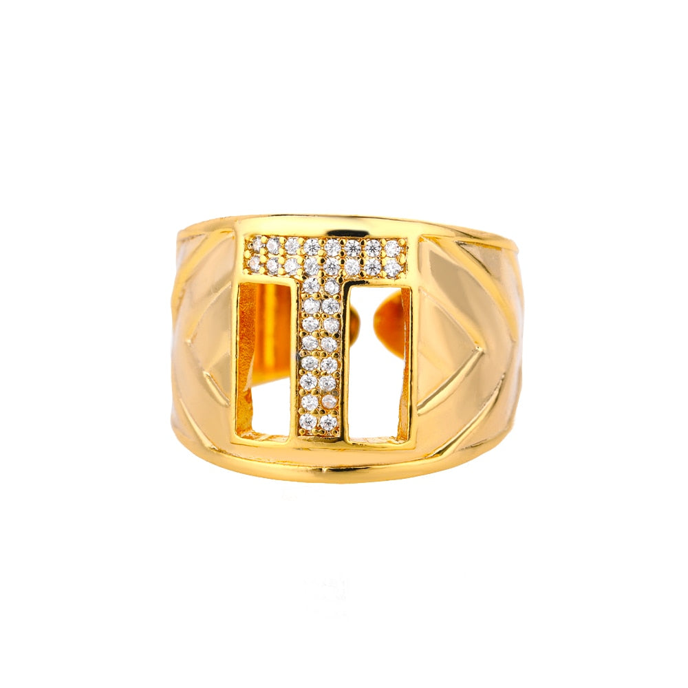 Bague Lettre Alphabet t