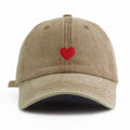 Casquette Beige Coeur Rouge