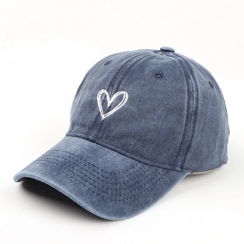 Casquette Coeur Bleu