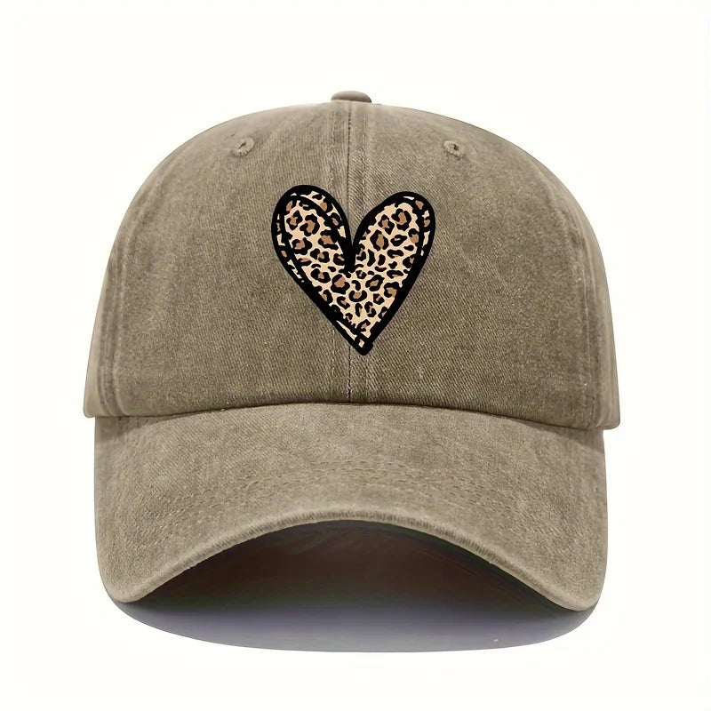 Casquette Coeur Leopard