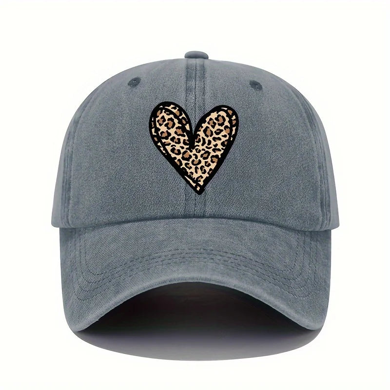 Casquette Coeur Leopard