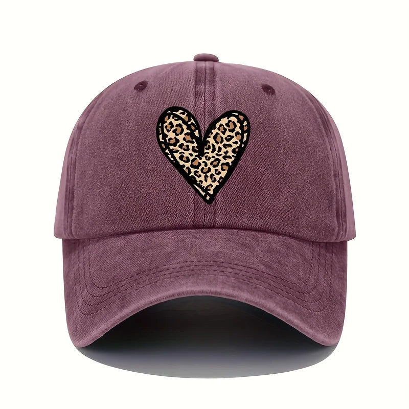 Casquette Coeur Leopard
