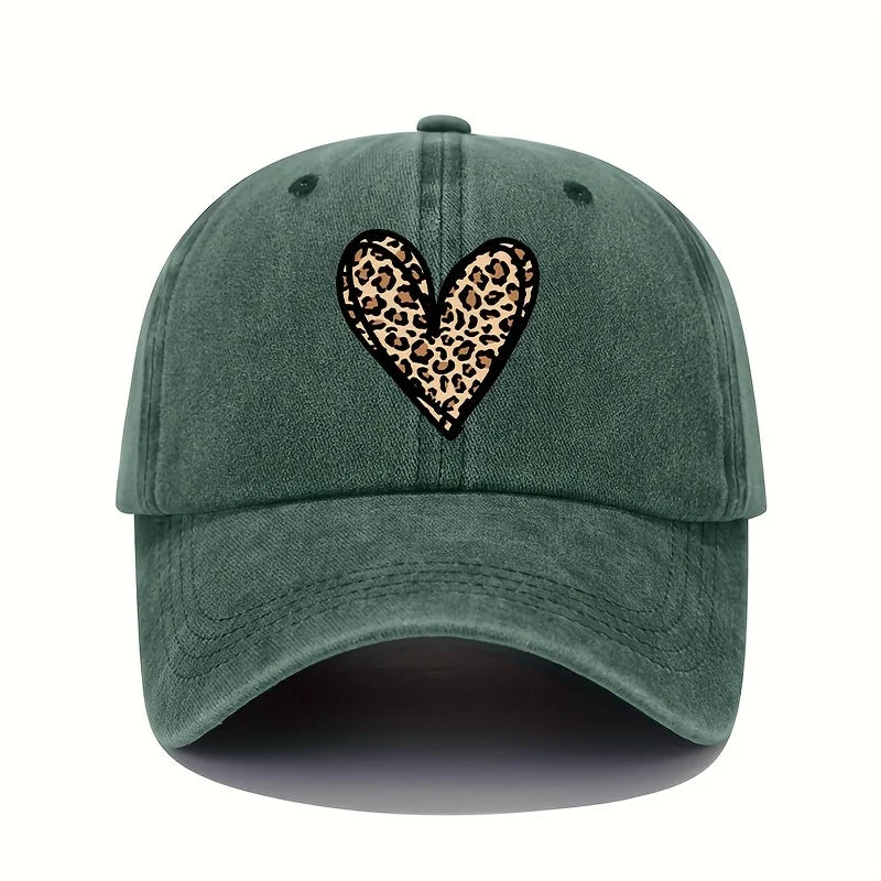 Casquette Coeur Leopard