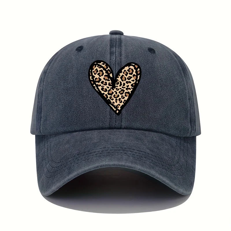 Casquette Coeur Leopard