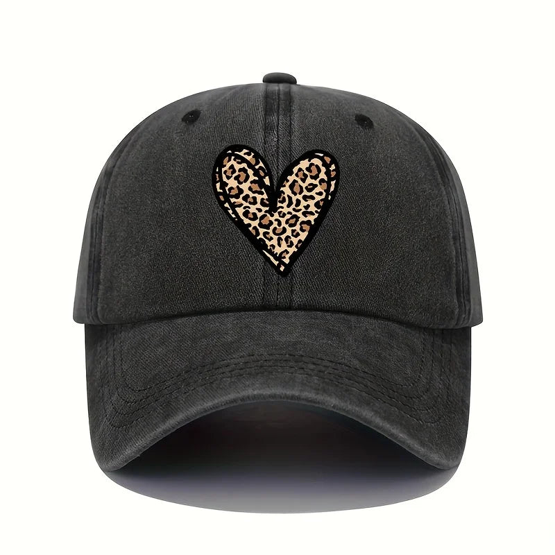 Casquette Coeur Leopard