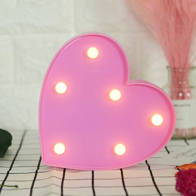 Coeur Rose Lampe