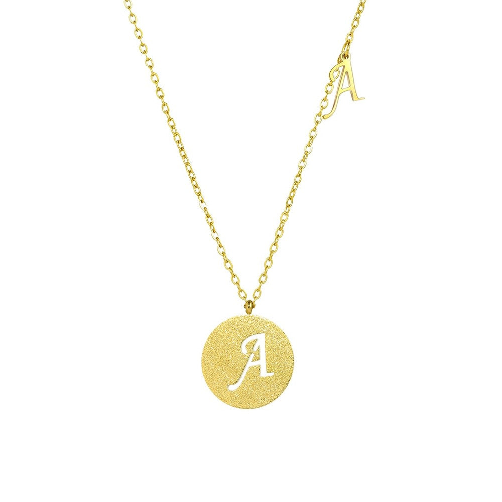 collier double initiale