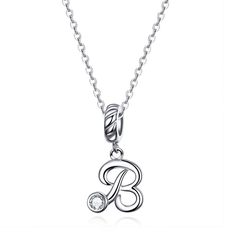 Collier Initiale Argent Homme b