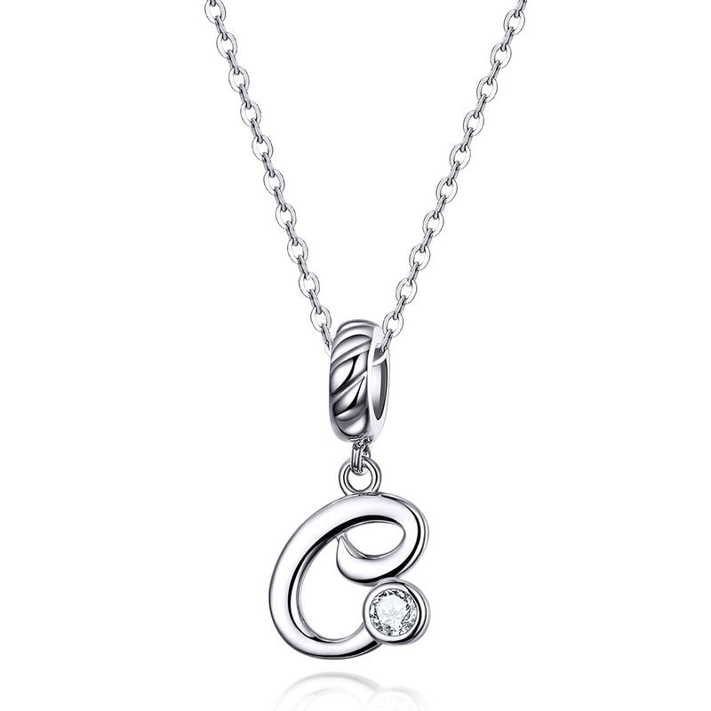 Collier Initiale Argent Homme c