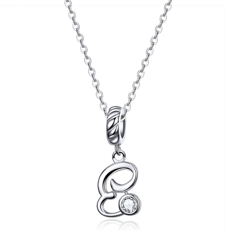 Collier Initiale Argent Homme e