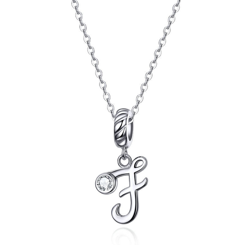 Collier Initiale Argent Homme f