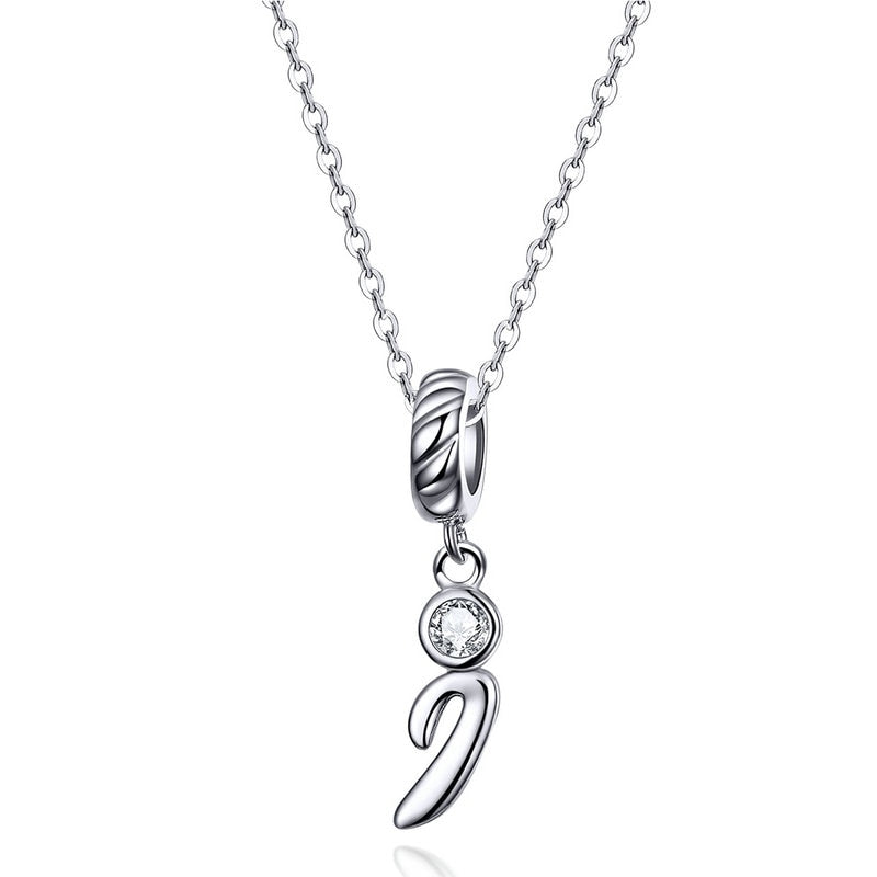 Collier Initiale Argent Homme i