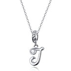 Collier Initiale Argent Homme j