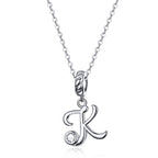 Collier Initiale Argent Homme k