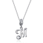 Collier Initiale Argent Homme m