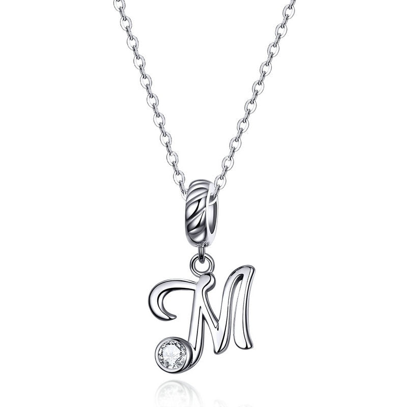 Collier Initiale Argent Homme m