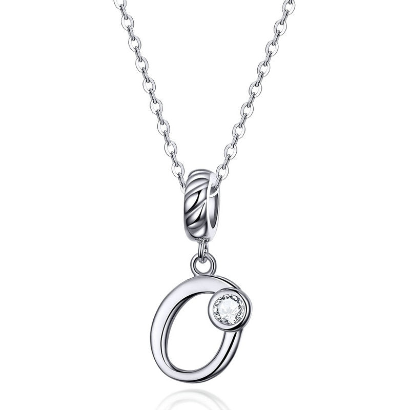 Collier Initiale Argent Homme o